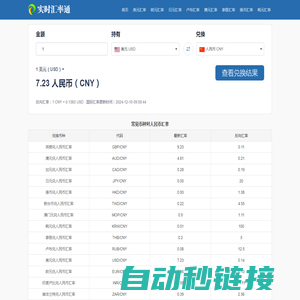 实时汇率通 - 全球货币汇率实时查询